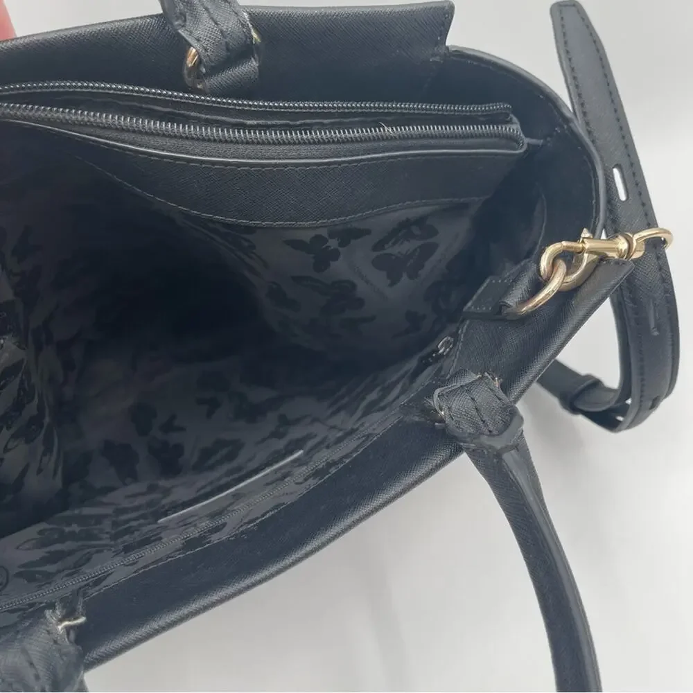 REBECCA MINKOFF Purse Monroe Tote Shoulder Bag Satchel Leather Gold Hardware